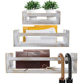 Farmhouse Floating Ledge Shelves (Set of 3)